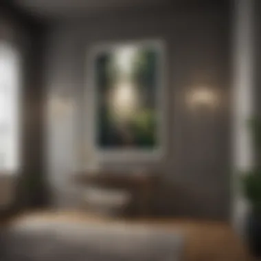 A well-lit room showcasing strategically placed artwork