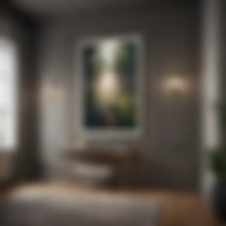 A well-lit room showcasing strategically placed artwork