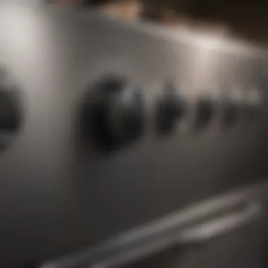 Stunning Stainless Steel Finish Close-up of stainless steel finish on kitchen appliances