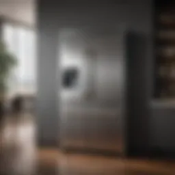 Elegant stainless steel refrigerator in modern kitchen