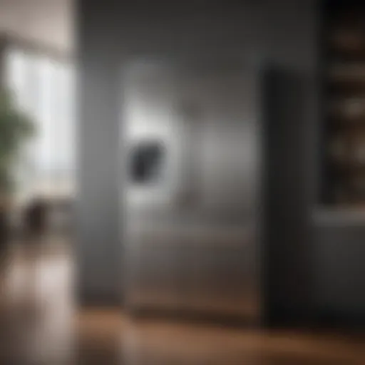 Elegant stainless steel refrigerator in modern kitchen