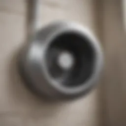 Close-up of a dryer vent attachment fitting
