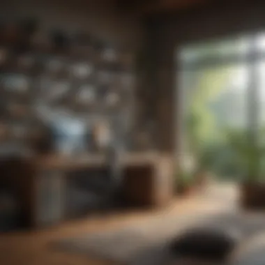 A well-organized workspace with measurement tools