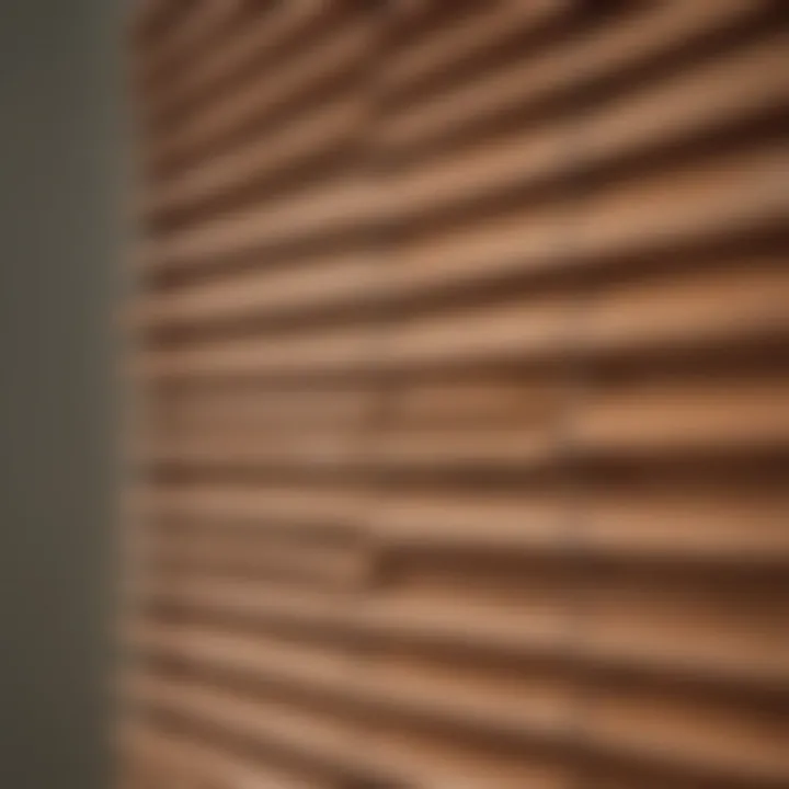 Demonstration of cleaning faux wood blinds with a microfiber cloth