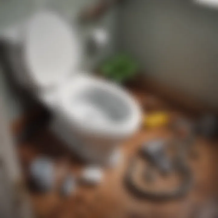Visual representation of various snake tools used in unclogging toilets