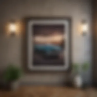 Creating a Visually Appealing Art Display Aesthetic arrangement of framed art on a wall