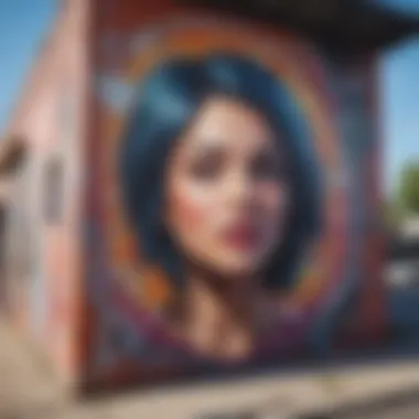 Vibrant street art in South Congress