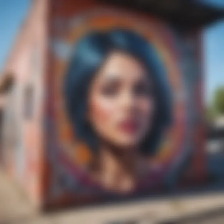 Vibrant street art in South Congress