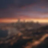 Scenic view of the Bay Area skyline