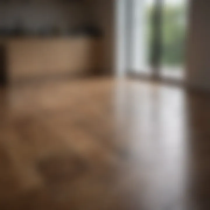 Before and after laminate floor maintenance comparison