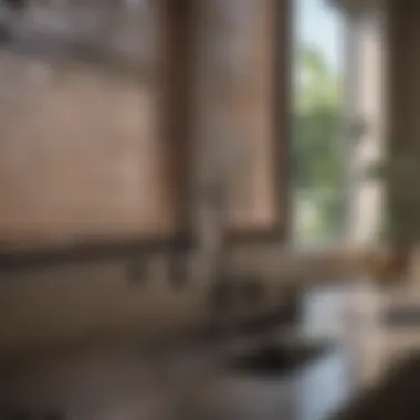 Before and after of cleaned kitchen blinds