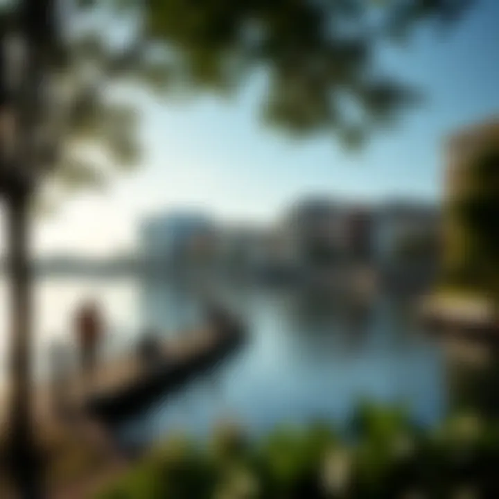 Peaceful park setting in Georgetown along the waterfront