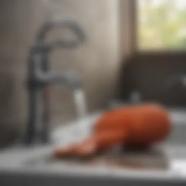 Plumber's snake tool used for clearing clogs