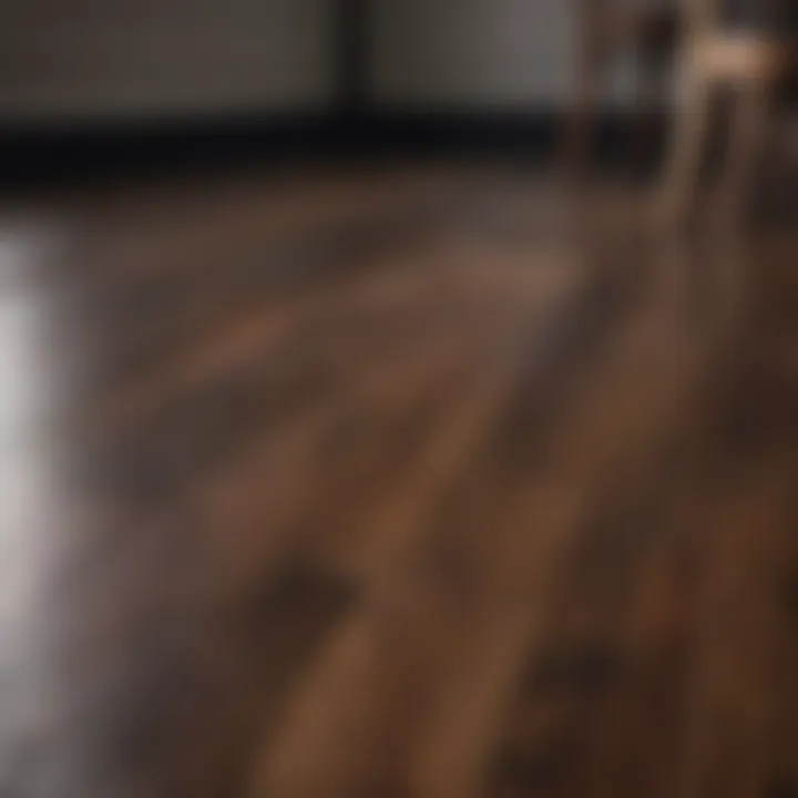 Polishing dark wood floor to restore shine