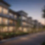 Exterior view of Braeburn Village Apartments showcasing modern architecture