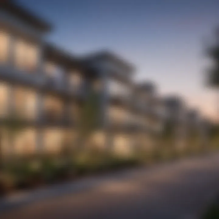 Exterior view of Braeburn Village Apartments showcasing modern architecture