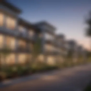 Modern Architectural Design of Braeburn Village Exterior view of Braeburn Village Apartments showcasing modern architecture