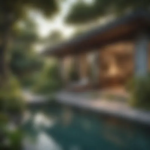 A serene bungalo surrounded by lush greenery