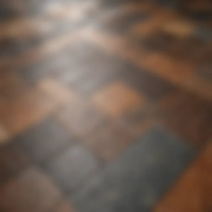 Different types of flooring samples