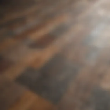 A detailed view of flooring materials with waste considerations