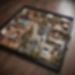 Detailed floor plan highlighting measurement areas