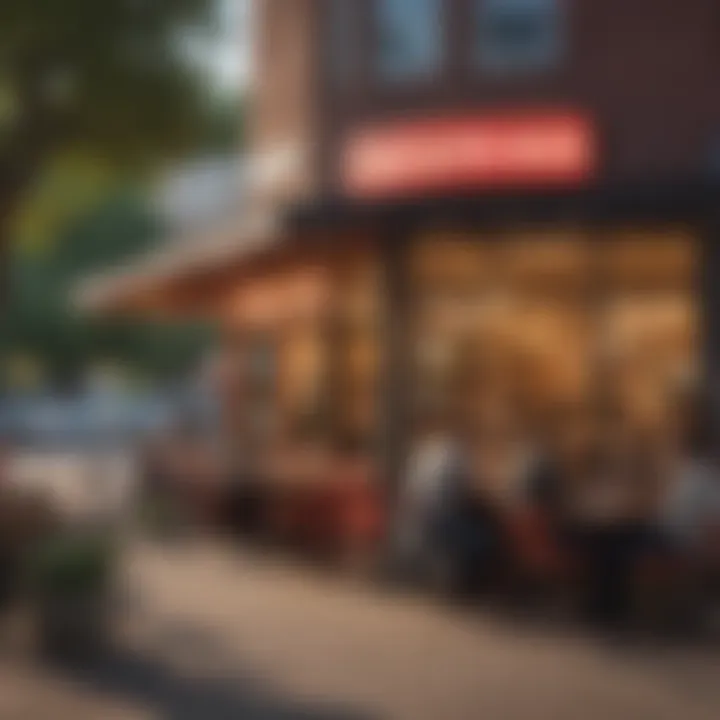 Vibrant local café scene with patrons enjoying their coffee near Cheesman Park