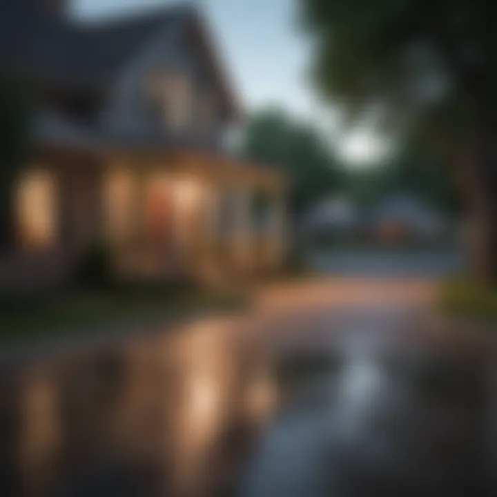 Vibrant street scene in a DFW neighborhood