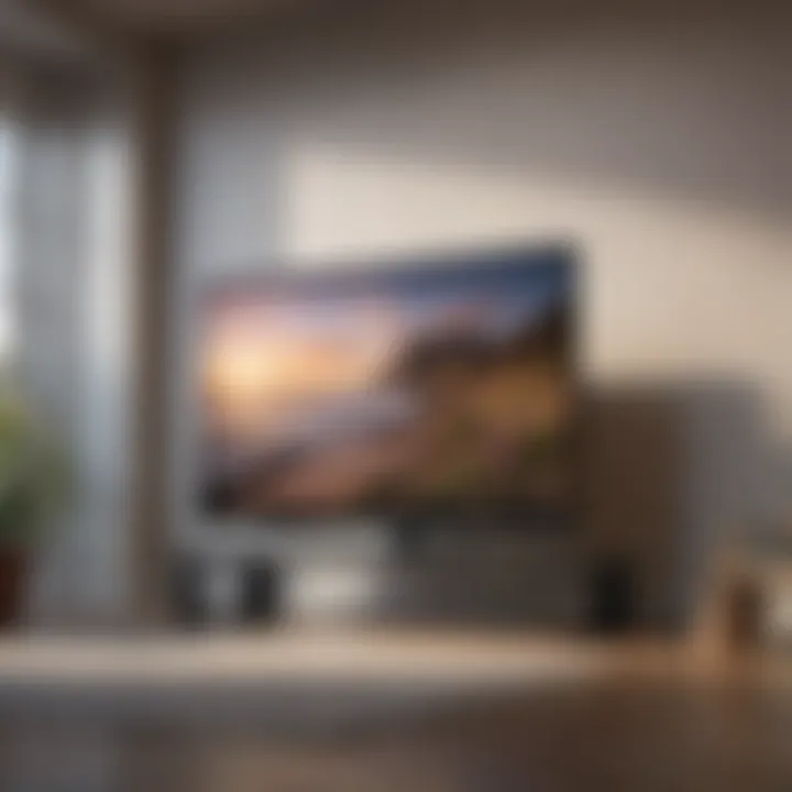 A sparkling clean flat screen TV on a stylish stand