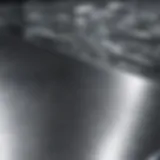 Reflective stainless steel surface showcasing its shine