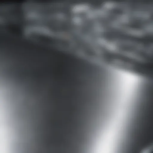 Reflective stainless steel surface showcasing its shine