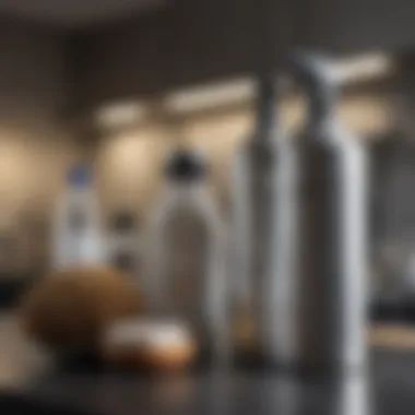 Essential Cleaning Supplies Various cleaning supplies suitable for stainless steel maintenance