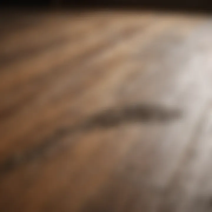 Elegant wooden floor with dust and dirt visible