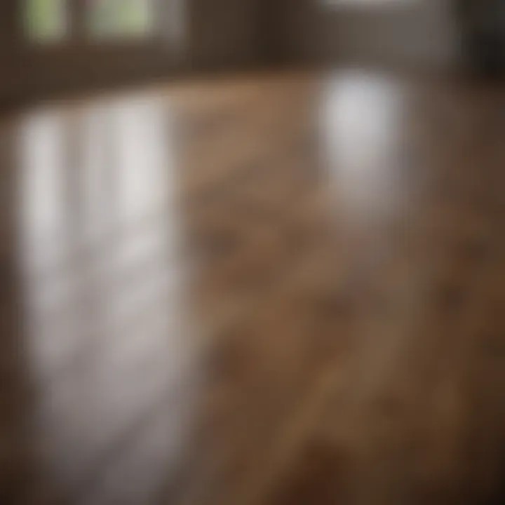 Shiny wooden floor showcasing its natural beauty after cleaning