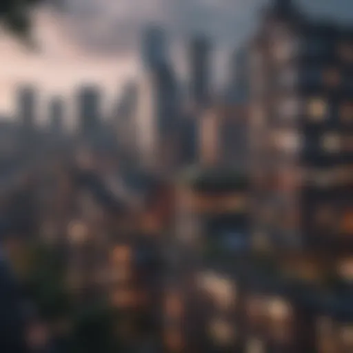 Stunning urban skyline showcasing diverse apartment buildings