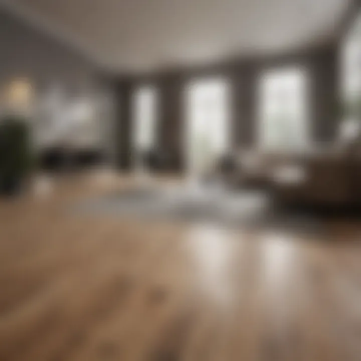 A living room featuring beautiful laminate flooring