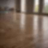 A sparkling clean laminate floor reflecting light