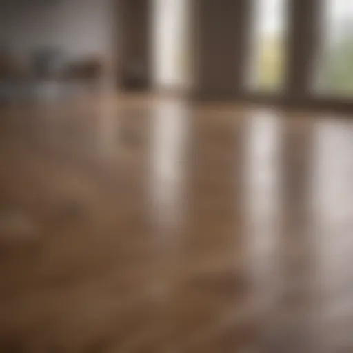 A sparkling clean laminate floor reflecting light