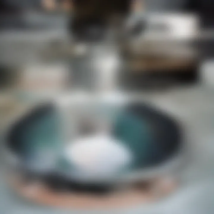 Cleaning cycle in progress inside dishwasher