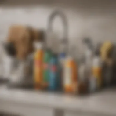 Neatly Arranged Cleaning Supplies for Easy Access Cleaning supplies neatly arranged