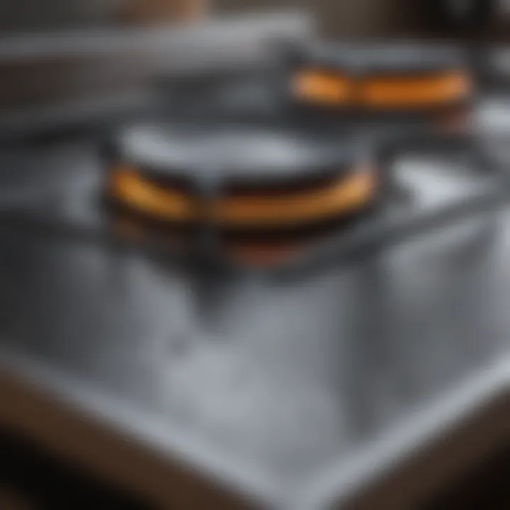 Removing stains from stove top