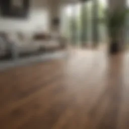 Elegant laminate flooring showcasing a modern living space