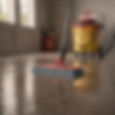 Essential Tools for Effective Floor Cleaning Variety of floor cleaning tools and solutions