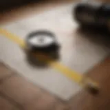 Traditional measuring tape laid alongside a floor plan