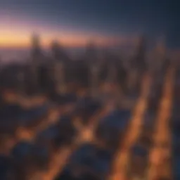 Aerial view of Chicago skyline