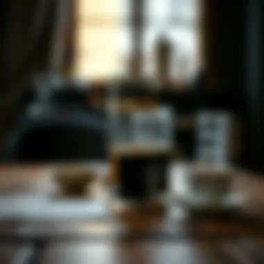 An elegant French press poised on a wooden table, exuding sophistication