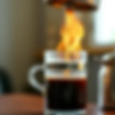 A steaming cup of French press coffee with a rich crema on top, inviting and aromatic