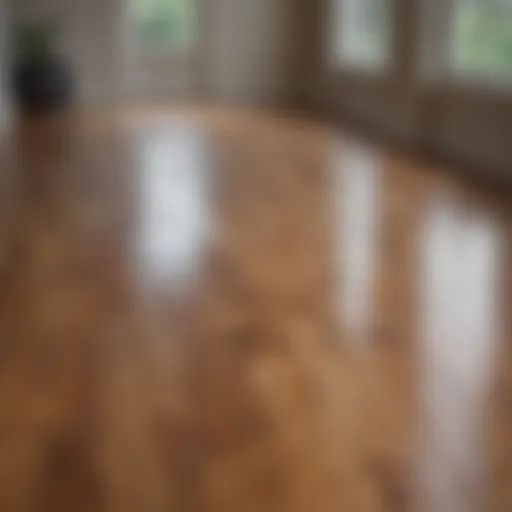 A pristine hardwood floor reflecting natural light