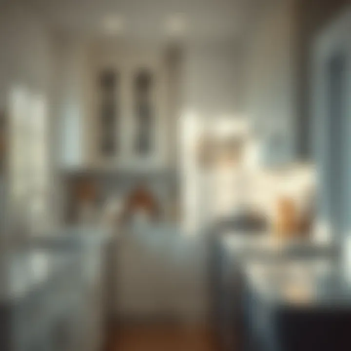 Pristine Kitchen Post Deep Cleaning A pristine kitchen after thorough deep cleaning, highlighting gleaming surfaces and organized cabinets.