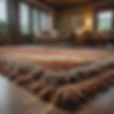Restored Appearance of Shag Rugs A pristine shag rug after deep cleaning, highlighting its restored appearance