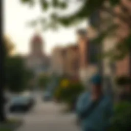 Charming streetscape of a historic Denver neighborhood